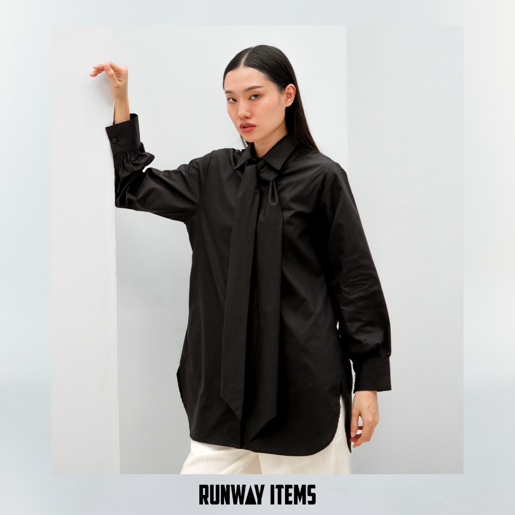Long Sleeve Dress-Shirt with Cord Details