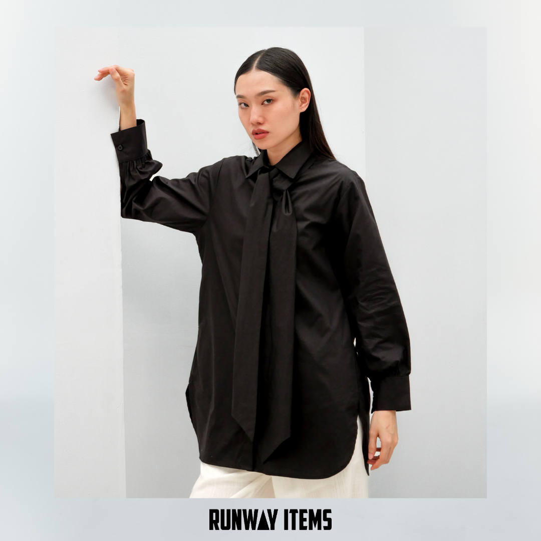 Long Sleeve Dress-Shirt with Cord Details