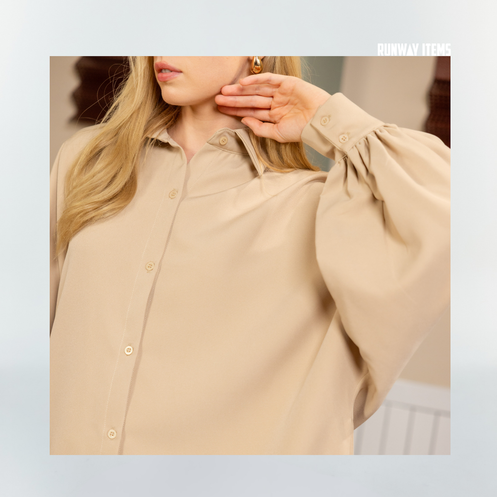Puff Sleeve Shirt Dress