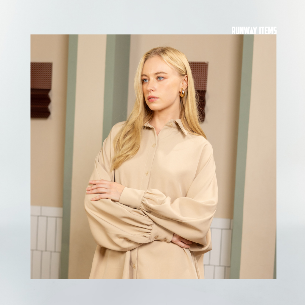 Puff Sleeve Shirt Dress
