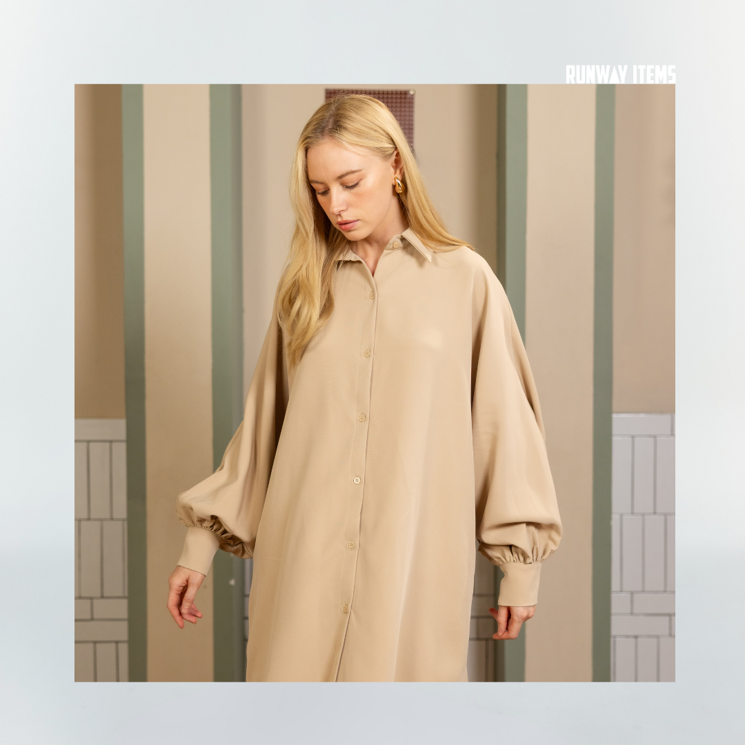 Puff Sleeve Shirt Dress