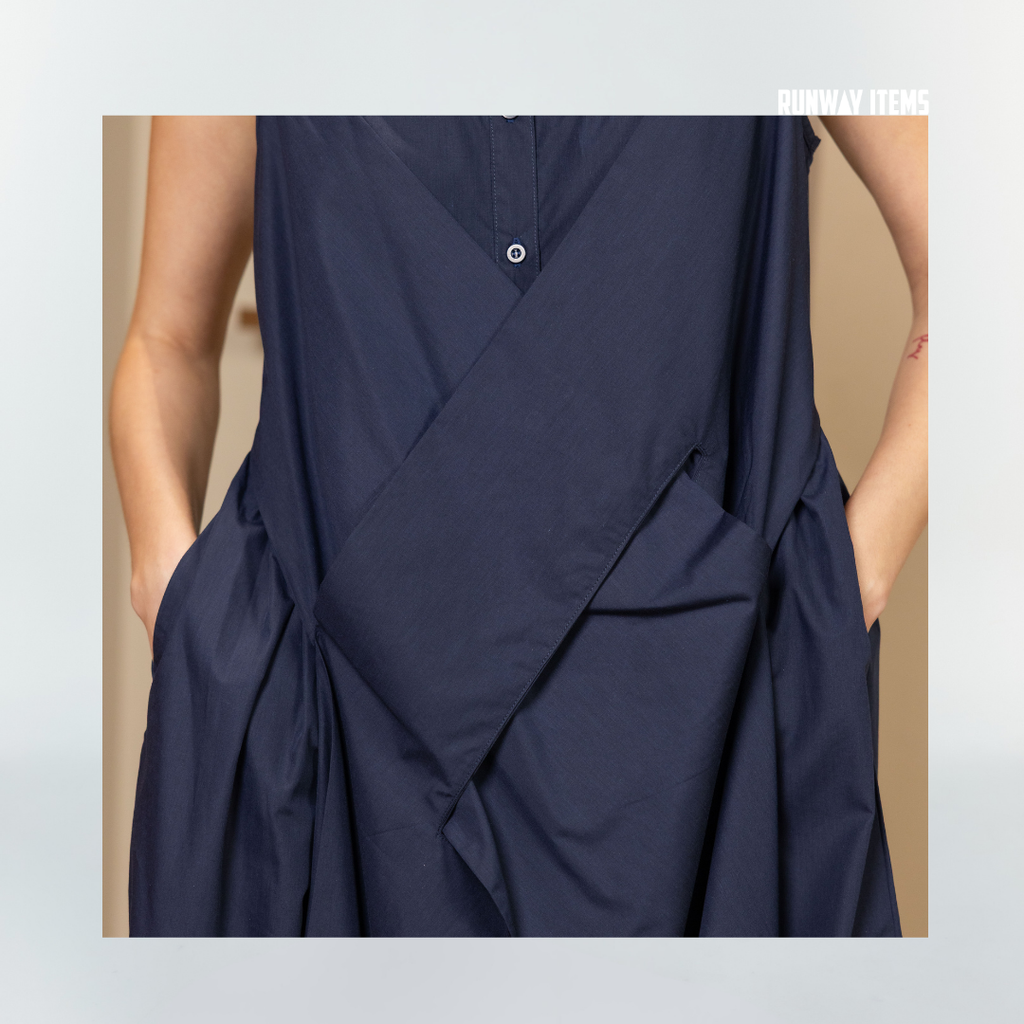 Wrap Front Collared Shirt Dress