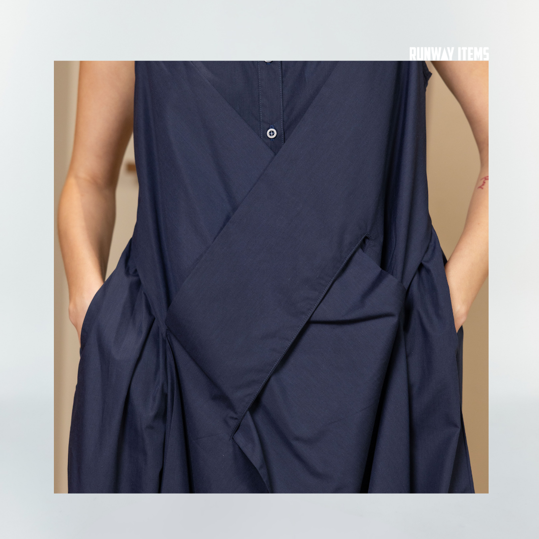 Wrap Front Collared Shirt Dress