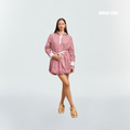 Balloon Hem Shirt Dress
