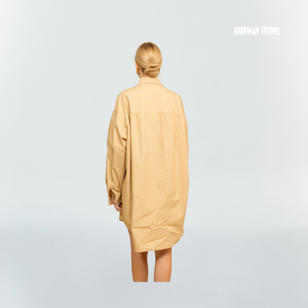 Shirt Dress with Chest Bow Detail