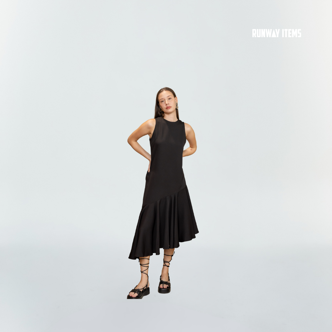 Long Sleeve Dress-Shirt with Asymmetric Hem