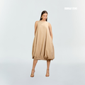 Cotton Elastic Balloon Hem Dress
