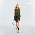 Cotton Side-Ruched Dress