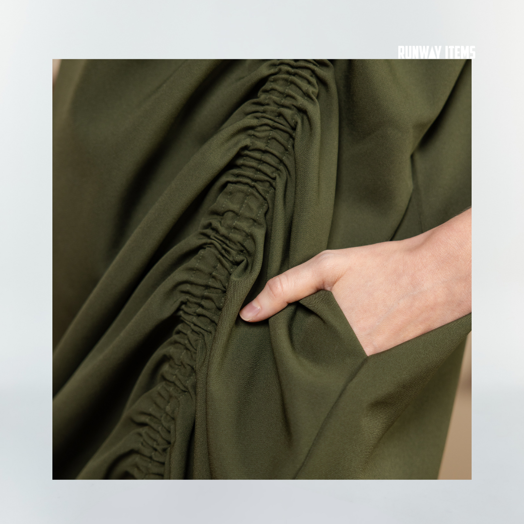 Cotton Side-Ruched Dress