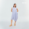 Cotton One-Side Pleated Dress