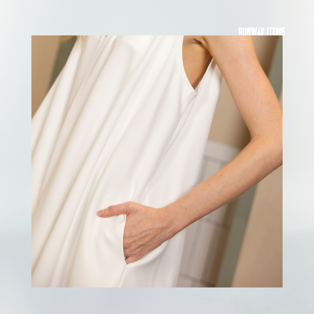 Cotton Full Draped Hem Dress
