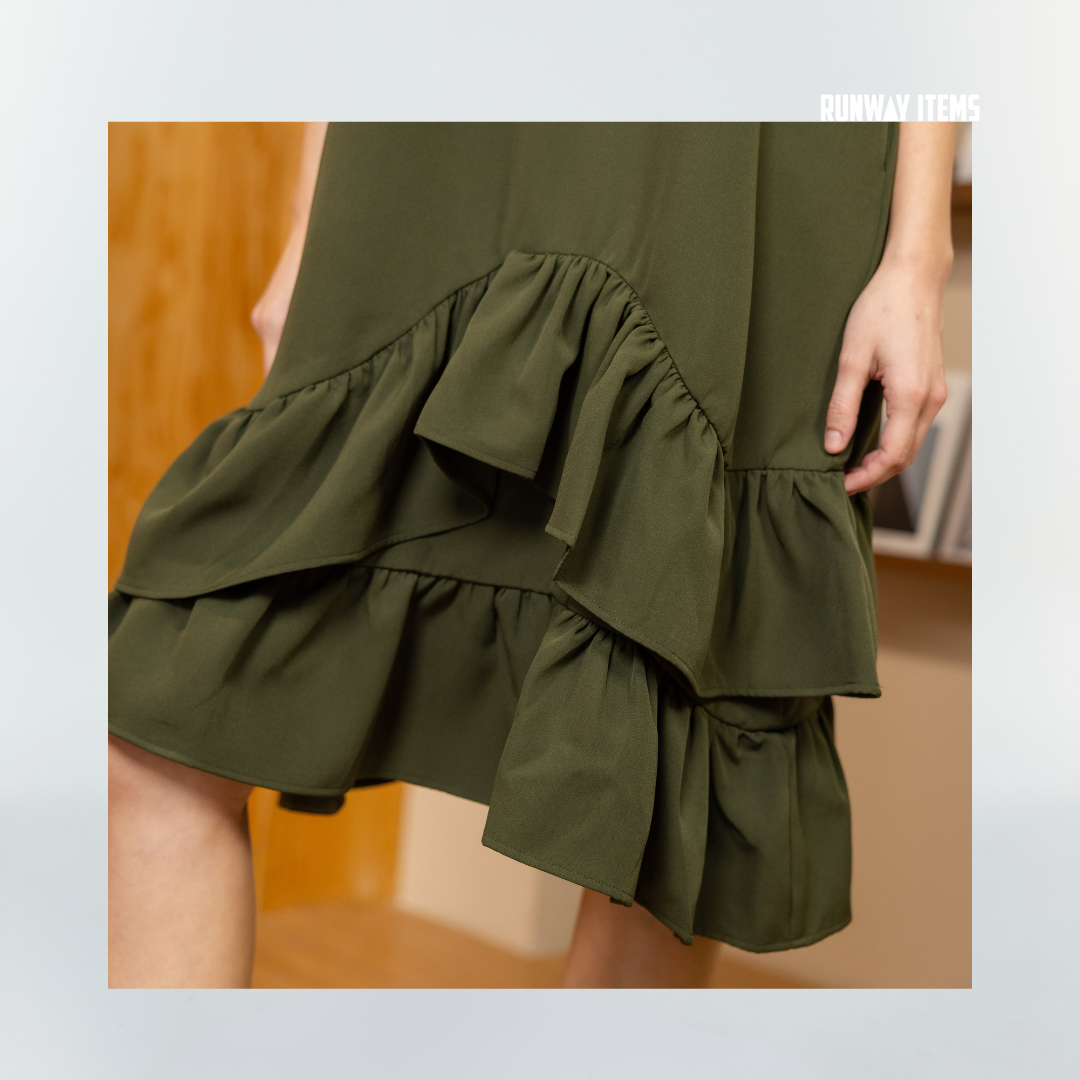 Cotton Short Ruffled Dress
