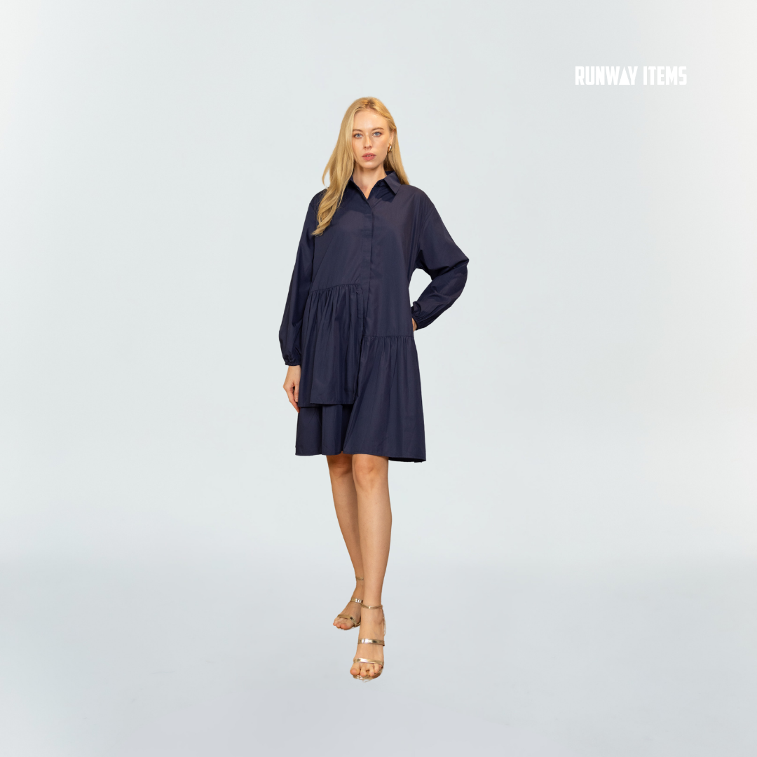 Asymmetric Panelled Shirt Dress