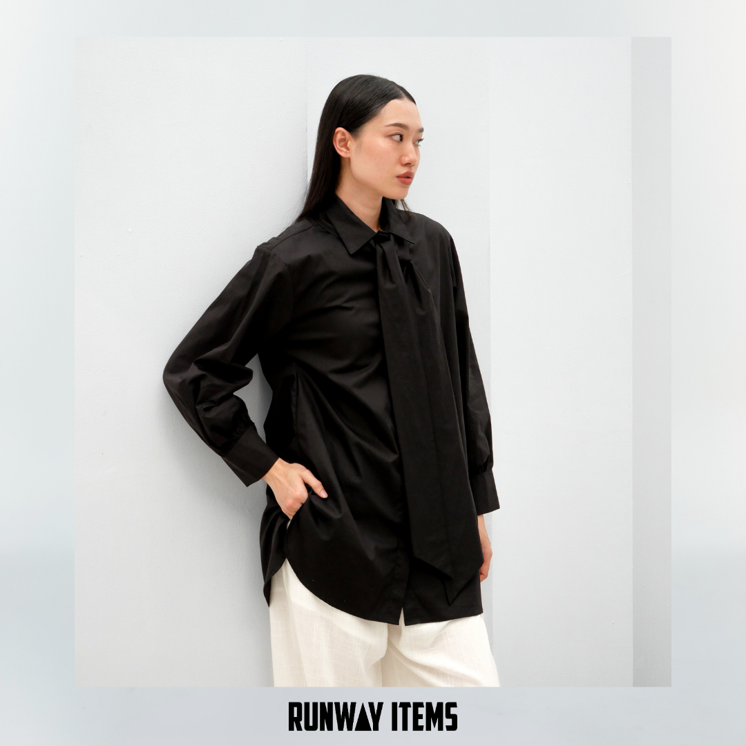 Long Sleeve Dress-Shirt with Cord Details